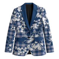 Hibiscus Pakala Cobalt Blue Royal Blazer Tropical Floral Stylized LT01 Unisex Blue - Polynesian Pride