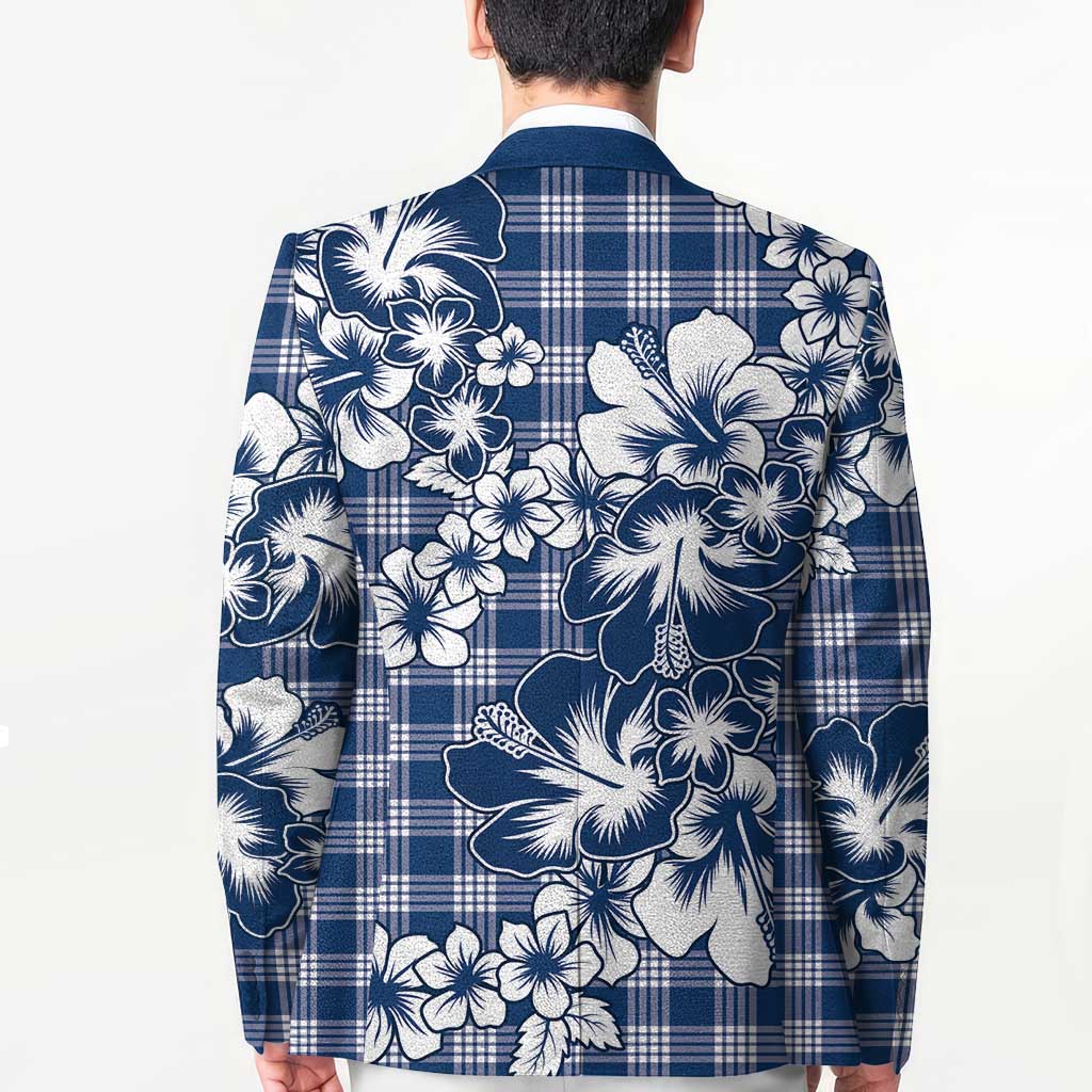 Hibiscus Pakala Cobalt Blue Royal Blazer Tropical Floral Stylized LT01 - Polynesian Pride