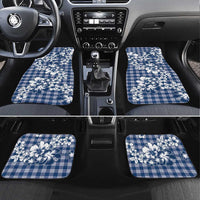 Hibiscus Pakala Cobalt Blue Royal Car Mats Tropical Floral Stylized LT01 Set 4pcs Blue - Polynesian Pride