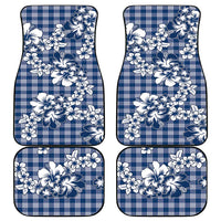 Hibiscus Pakala Cobalt Blue Royal Car Mats Tropical Floral Stylized LT01 - Polynesian Pride