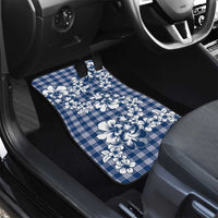Hibiscus Pakala Cobalt Blue Royal Car Mats Tropical Floral Stylized LT01 - Polynesian Pride