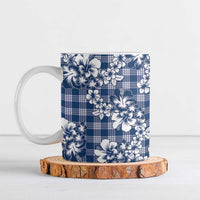 Hibiscus Pakala Cobalt Blue Royal Ceramic Mug Tropical Floral Stylized LT01 Blue - Polynesian Pride