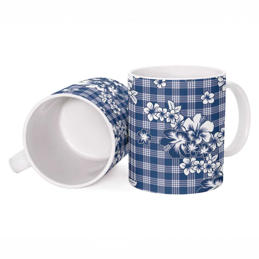 Hibiscus Pakala Cobalt Blue Royal Ceramic Mug Tropical Floral Stylized LT01 - Polynesian Pride