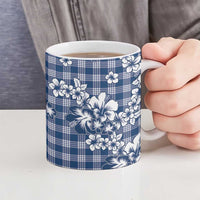 Hibiscus Pakala Cobalt Blue Royal Ceramic Mug Tropical Floral Stylized LT01 - Polynesian Pride