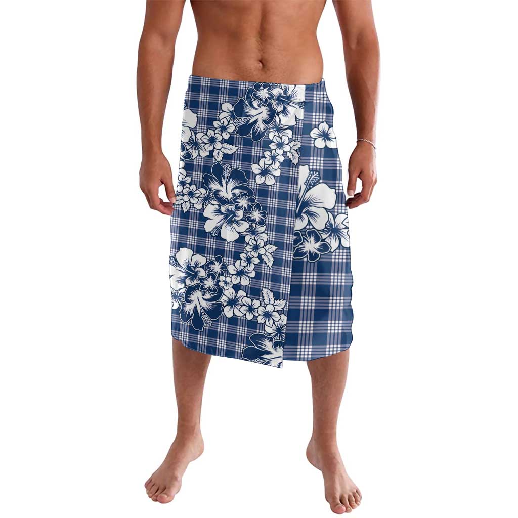 Hibiscus Pakala Cobalt Blue Royal Lavalava Tropical Floral Stylized LT01 Blue - Polynesian Pride