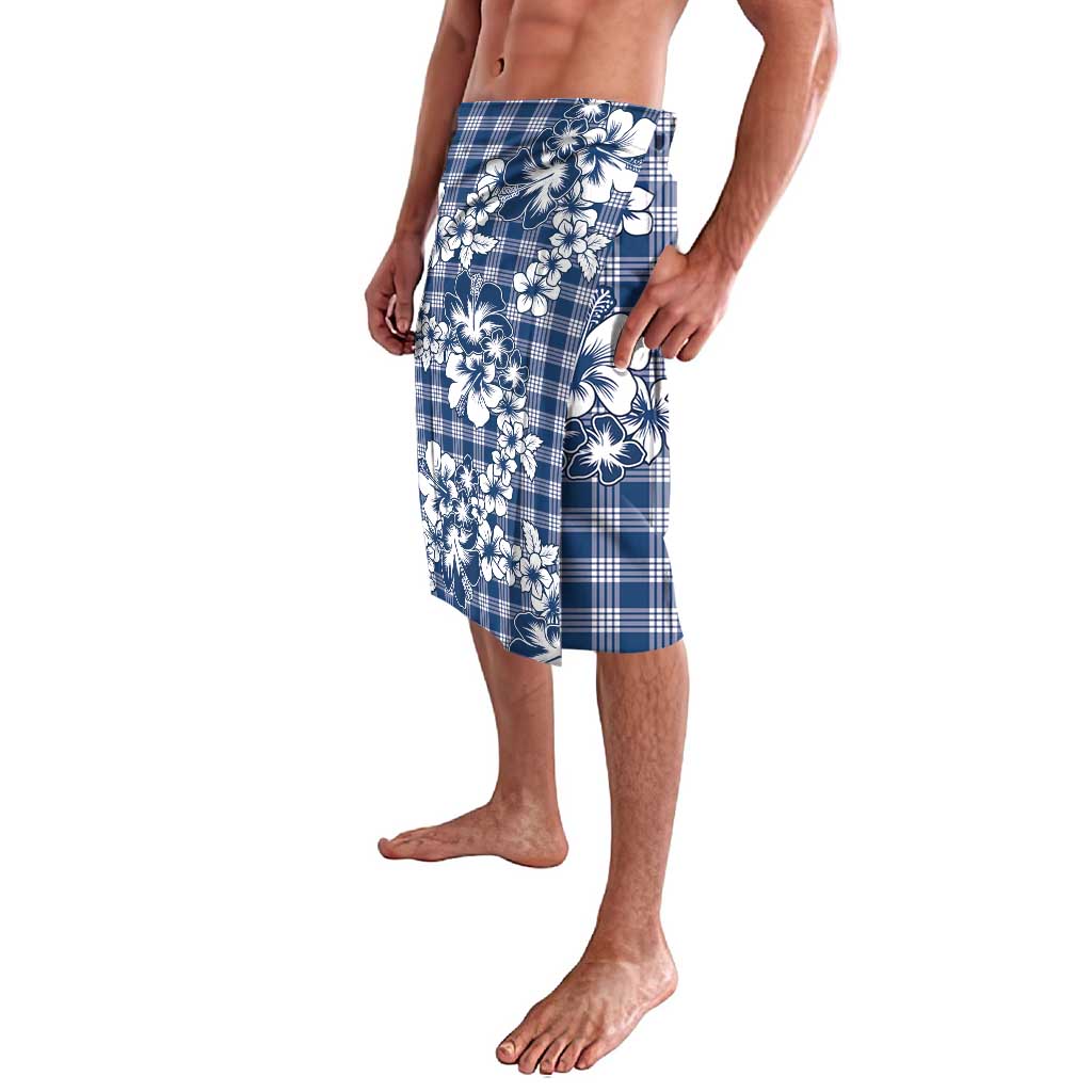 Hibiscus Pakala Cobalt Blue Royal Lavalava Tropical Floral Stylized LT01 - Polynesian Pride