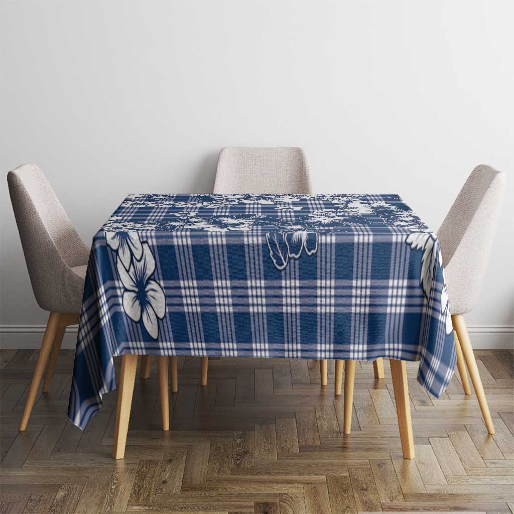 Hibiscus Pakala Cobalt Blue Royal Tablecloth Tropical Floral Stylized LT01 - Polynesian Pride