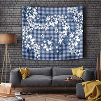 Hibiscus Pakala Cobalt Blue Royal Tapestry Tropical Floral Stylized LT01 Blue - Polynesian Pride