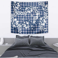 Hibiscus Pakala Cobalt Blue Royal Tapestry Tropical Floral Stylized LT01 - Polynesian Pride