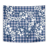 Hibiscus Pakala Cobalt Blue Royal Tapestry Tropical Floral Stylized LT01 - Polynesian Pride