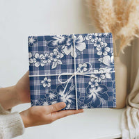 Hibiscus Pakala Cobalt Blue Royal Wrapping Paper Tropical Floral Stylized LT01 - Polynesian Pride