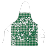 Hibiscus Pakala Emerald Green Apron Tropical Floral Stylized LT01 Green - Polynesian Pride