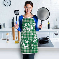 Hibiscus Pakala Emerald Green Apron Tropical Floral Stylized LT01 - Polynesian Pride