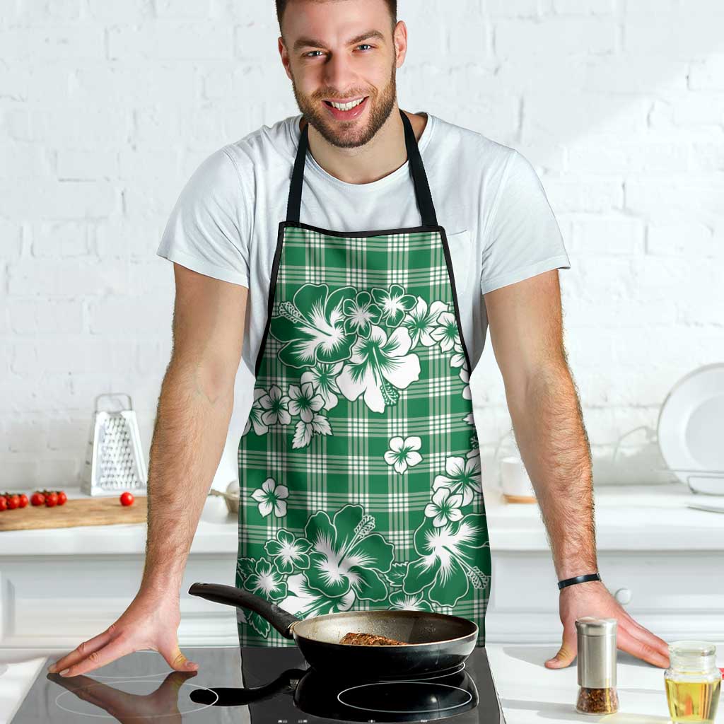 Hibiscus Pakala Emerald Green Apron Tropical Floral Stylized LT01 - Polynesian Pride
