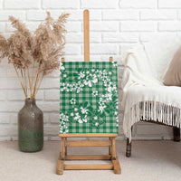 Hibiscus Pakala Emerald Green Canvas Wall Art Tropical Floral Stylized LT01 - Polynesian Pride