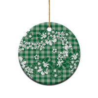 Hibiscus Pakala Emerald Green Ceramic Ornament Tropical Floral Stylized LT01 - Polynesian Pride