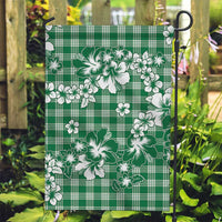 Hibiscus Pakala Emerald Green Garden Flag Tropical Floral Stylized LT01 Garden Flag Green - Polynesian Pride