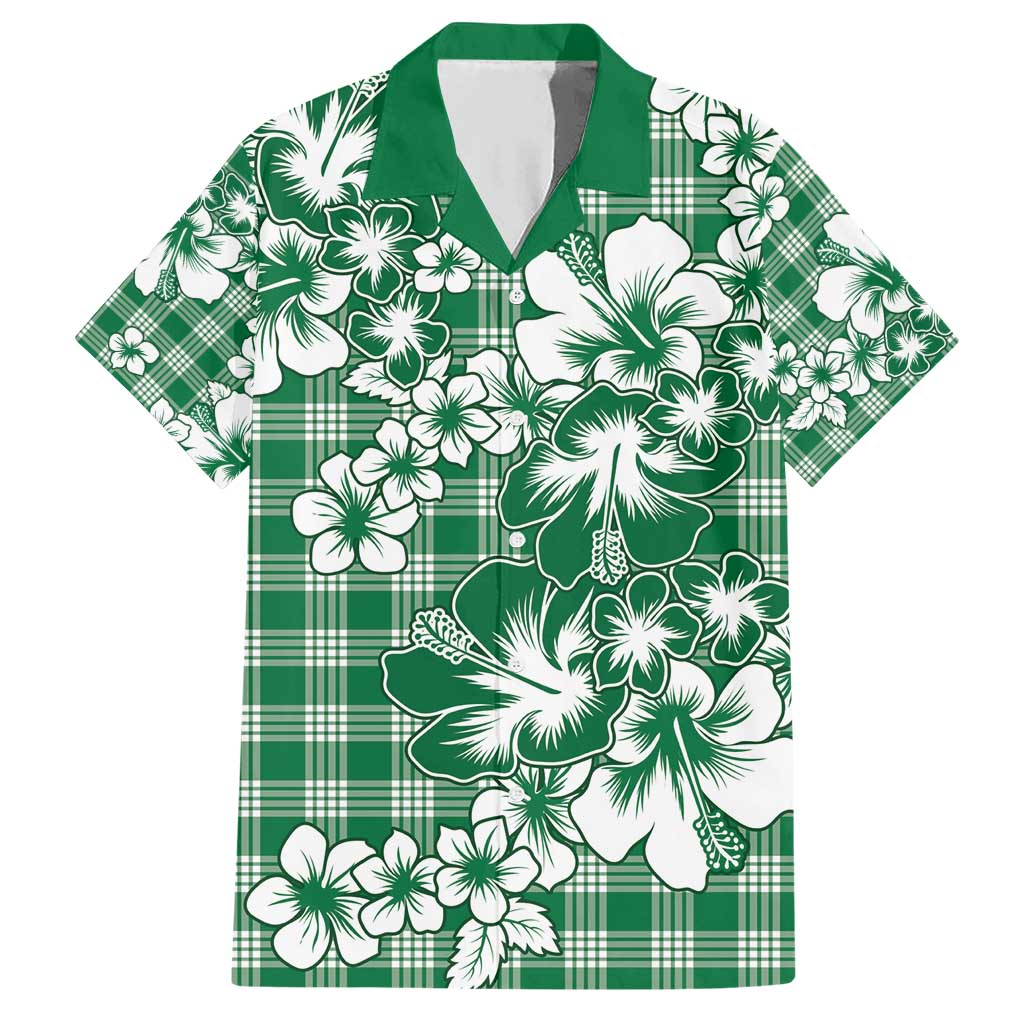 Hibiscus Pakala Emerald Green Hawaiian Shirt Tropical Floral Stylized LT01 Green - Polynesian Pride