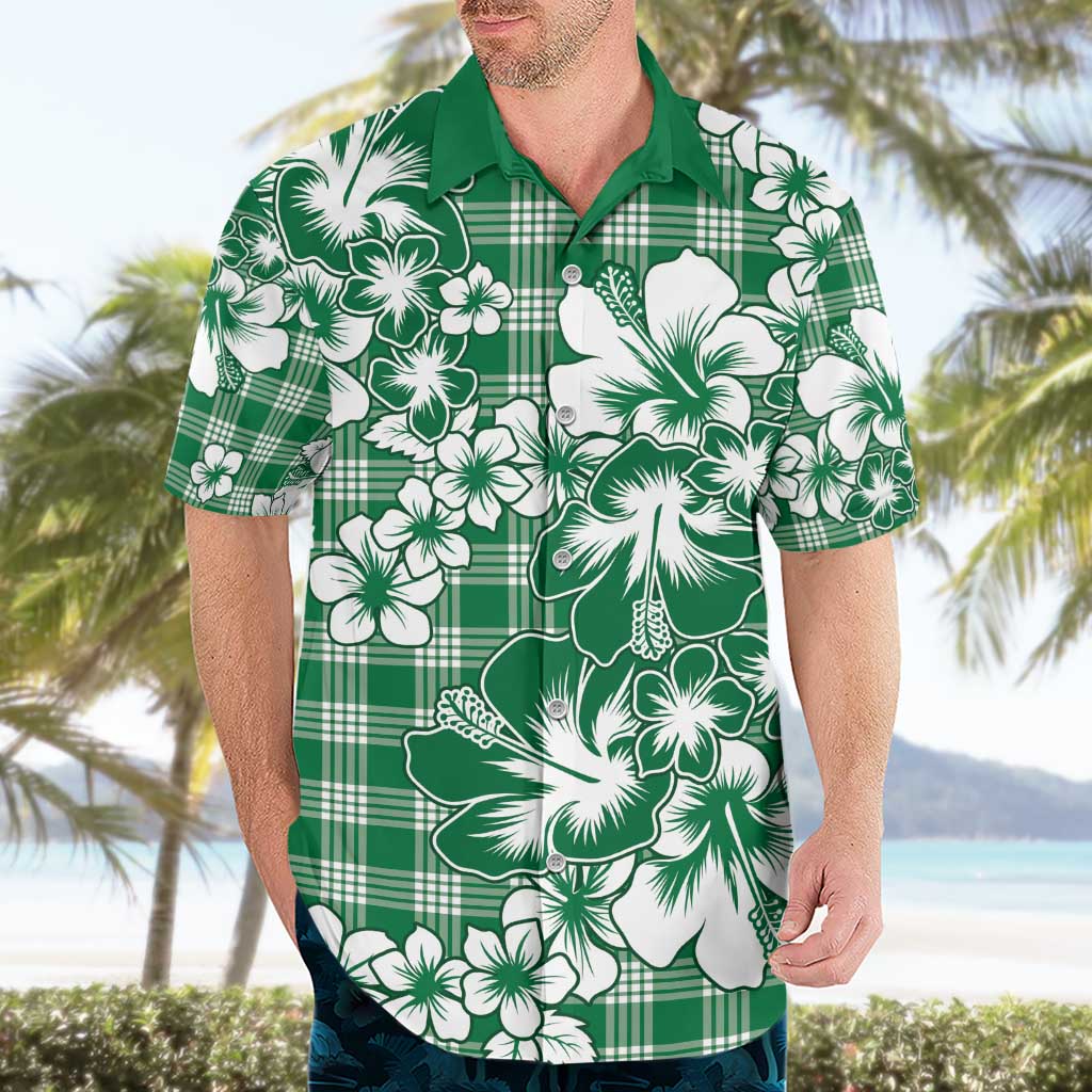 Hibiscus Pakala Emerald Green Hawaiian Shirt Tropical Floral Stylized LT01 - Polynesian Pride