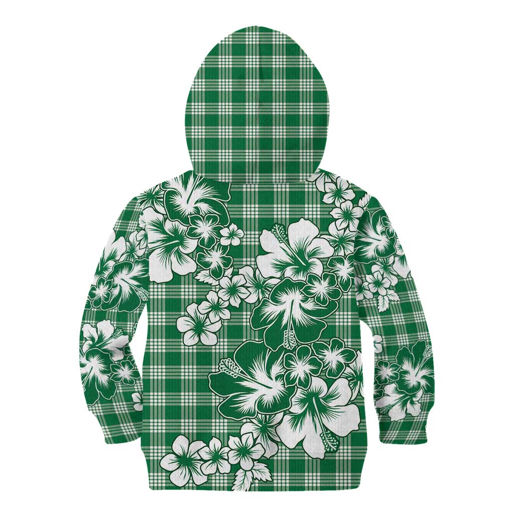 Hibiscus Pakala Emerald Green Kid Hoodie Tropical Floral Stylized LT01 - Polynesian Pride