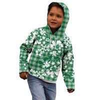 Hibiscus Pakala Emerald Green Kid Hoodie Tropical Floral Stylized LT01 - Polynesian Pride