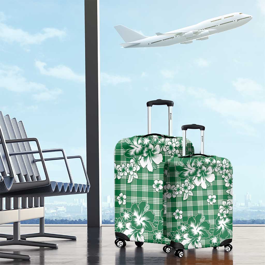 Hibiscus Pakala Emerald Green Luggage Cover Tropical Floral Stylized LT01 - Polynesian Pride