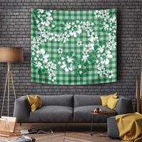 Hibiscus Pakala Emerald Green Tapestry Tropical Floral Stylized LT01 Green - Polynesian Pride
