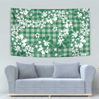 Hibiscus Pakala Emerald Green Tapestry Tropical Floral Stylized LT01 - Polynesian Pride