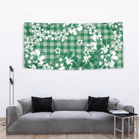 Hibiscus Pakala Emerald Green Tapestry Tropical Floral Stylized LT01 - Polynesian Pride