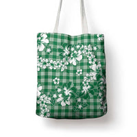 Hibiscus Pakala Emerald Green Tote Bag Tropical Floral Stylized LT01 - Polynesian Pride