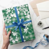 Hibiscus Pakala Emerald Green Wrapping Paper Tropical Floral Stylized LT01 - Polynesian Pride