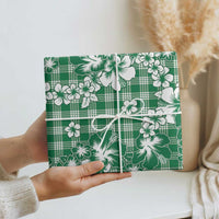 Hibiscus Pakala Emerald Green Wrapping Paper Tropical Floral Stylized LT01 - Polynesian Pride