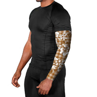 Hibiscus Pakala Bronze Brown Arm Sleeves Tropical Floral Stylized LT01 - Polynesian Pride