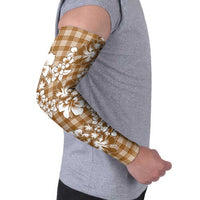 Hibiscus Pakala Bronze Brown Arm Sleeves Tropical Floral Stylized LT01 - Polynesian Pride