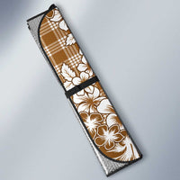 Hibiscus Pakala Bronze Brown Auto Sun Shade Tropical Floral Stylized LT01 - Polynesian Pride