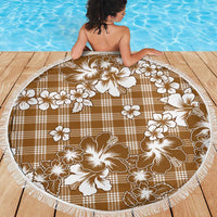 Hibiscus Pakala Bronze Brown Beach Blanket Tropical Floral Stylized LT01 - Polynesian Pride