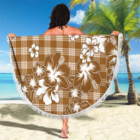 Hibiscus Pakala Bronze Brown Beach Blanket Tropical Floral Stylized LT01 - Polynesian Pride