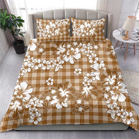 Hibiscus Pakala Bronze Brown Bedding Set Tropical Floral Stylized LT01 - Polynesian Pride