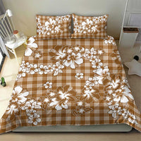 Hibiscus Pakala Bronze Brown Bedding Set Tropical Floral Stylized LT01 - Polynesian Pride