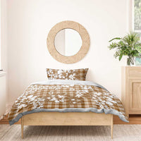 Hibiscus Pakala Bronze Brown Bedding Set Tropical Floral Stylized LT01 - Polynesian Pride