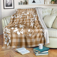 Hibiscus Pakala Bronze Brown Blanket Tropical Floral Stylized LT01 Brown - Polynesian Pride