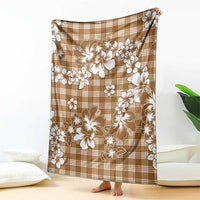 Hibiscus Pakala Bronze Brown Blanket Tropical Floral Stylized LT01 - Polynesian Pride