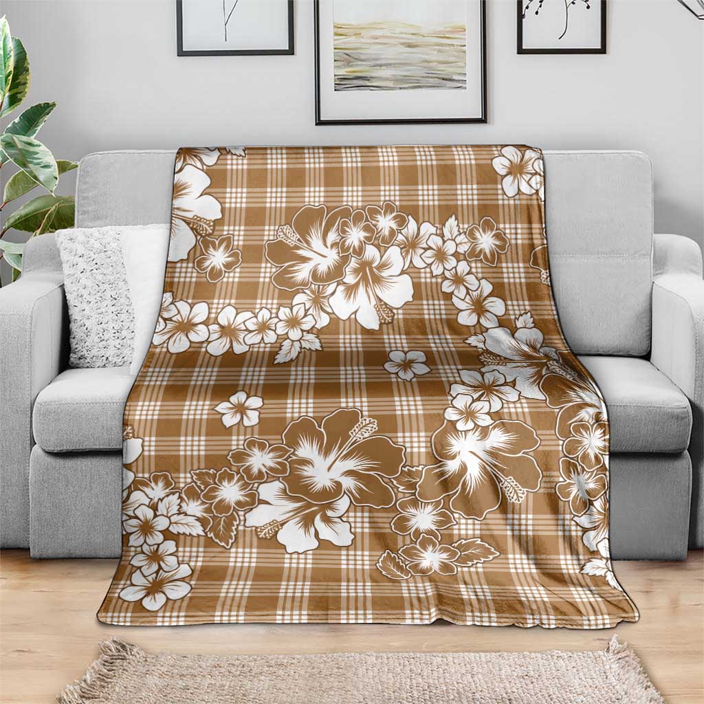 Hibiscus Pakala Bronze Brown Blanket Tropical Floral Stylized LT01 - Polynesian Pride