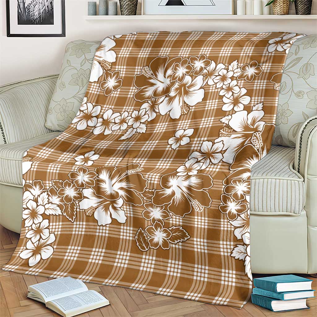 Hibiscus Pakala Bronze Brown Blanket Tropical Floral Stylized LT01 - Polynesian Pride