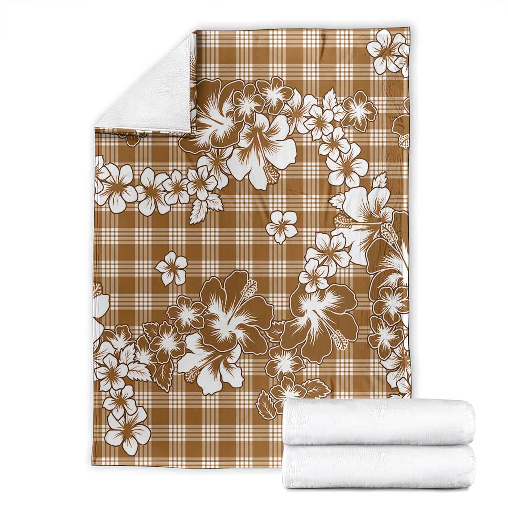 Hibiscus Pakala Bronze Brown Blanket Tropical Floral Stylized LT01 - Polynesian Pride