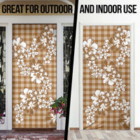 Hibiscus Pakala Bronze Brown Door Cover Tropical Floral Stylized LT01 - Polynesian Pride
