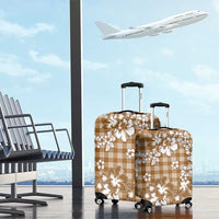 Hibiscus Pakala Bronze Brown Luggage Cover Tropical Floral Stylized LT01 - Polynesian Pride