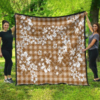 Hibiscus Pakala Bronze Brown Quilt Tropical Floral Stylized LT01 - Polynesian Pride