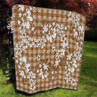 Hibiscus Pakala Bronze Brown Quilt Tropical Floral Stylized LT01 - Polynesian Pride