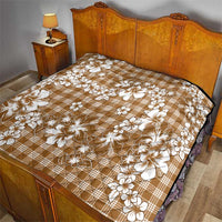 Hibiscus Pakala Bronze Brown Quilt Tropical Floral Stylized LT01 - Polynesian Pride